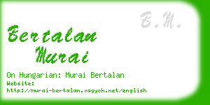 bertalan murai business card